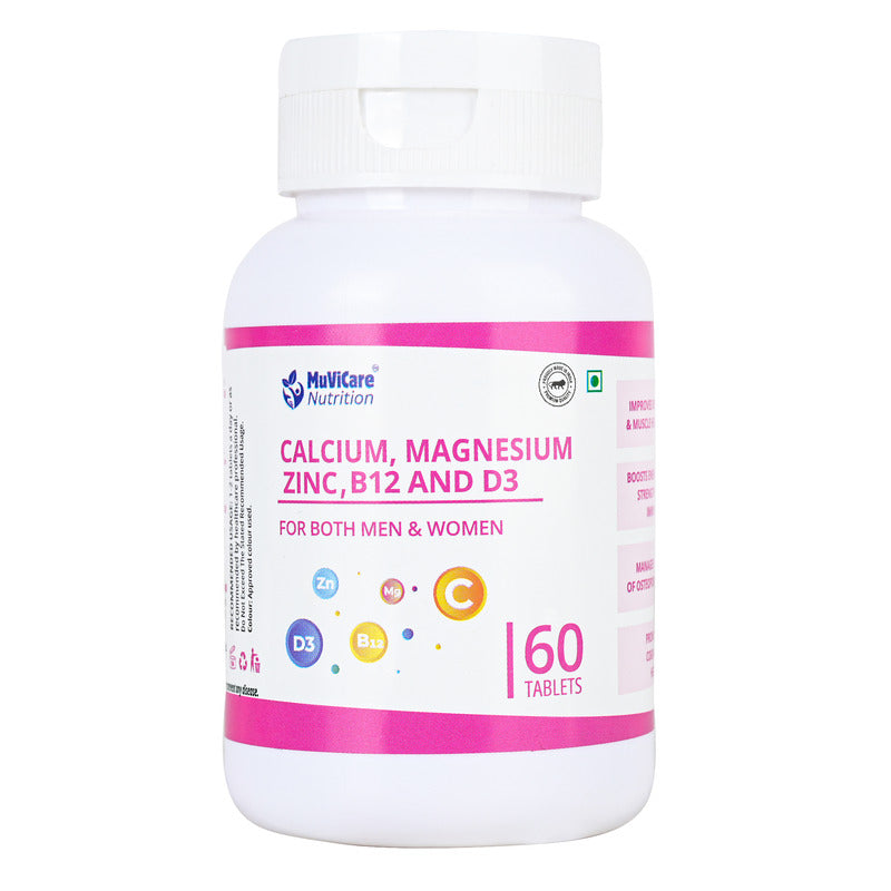 Calcium, Magnisum, Zinc, B12, D3