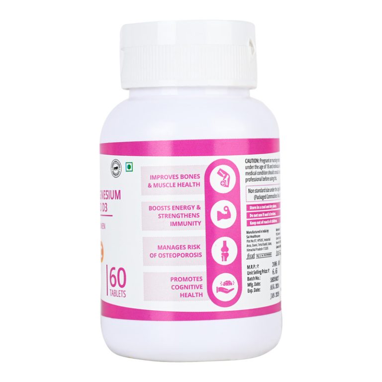 Calcium, Magnisum, Zinc, B12, D3