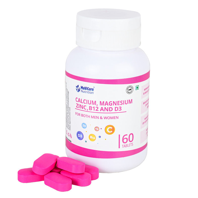 Calcium, Magnisum, Zinc, B12, D3